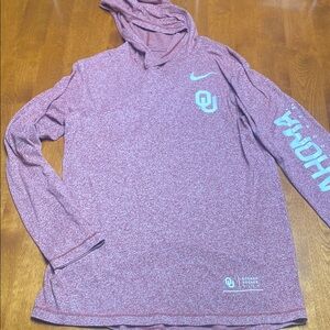 Nike Maroon Hoodie with Oklahoma Design